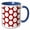Blue/White, variant on 3drose, Huge Painted White N Red Dots, 15oz Two-tone Red Mug