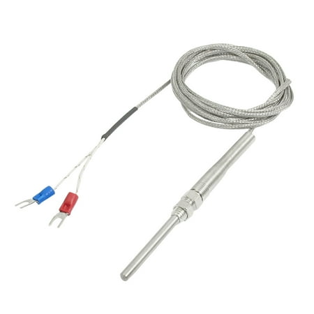 Uxcell K Type 50x5mm 800C Probe Thermocouple Temperature Sensor Cable 6.5ft 2 Meters