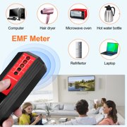BIMZUC Handheld EMF Meter Portable Electromagnetic Radiation Tester Household Laboratory Digital Electric Field Detector Multi-functional Radioactive Detector Black and Red Accurate Tool
