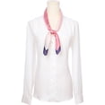 thumbnail image 2 of INSPIRE CHIC Women's Gradient Printed Satin Square Scarves, Simple Lines Silky Hairband Headscarf Neckerchief 27.6x27.6" Pink, 2 of 6