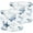 Color 4, variant on Linen Drum Lampshades dry lunaria floral Watercolor winter wedding flower Boho 13"x13"x10" Light Shade for Table Lamps Floor Lamps Drum Lamp Shades Lampshade Replacement Assembly Required