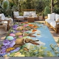 thumbnail image 2 of Easter Bunnies Outdoor Rug for Patio/Deck/Porch, Non-Slip Large Area Rug 3 x 5 Ft, Spring Easter Eggs Garden Floral Indoor Outdoor Rugs Washable Area Rugs, Reversible Camping Rug Carpet Runner, 2 of 8