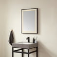 thumbnail image 4 of Vinnova Teruel 24" Rectangle Black Framed LED Wall Mount Bathroom Vanity Mirror, 4 of 9