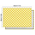 thumbnail image 5 of Yellow and White Checkered Pattern Summer Placemats Table Placemats Set Of 6-Linen Kitchen Washable Placemats Table Mats 11.8"x17.7" Non-Slip Heat Resistant, 5 of 5