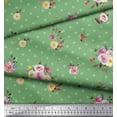 thumbnail image 3 of Soimoi Green polyester Crepe Fabric Leaves,Small Circle & Floral Fabric Prints by Yard 42 Inch Wide, 3 of 3