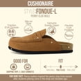 thumbnail image 2 of Cushionaire Fondu Genuine Leather Clogs for Women, Comfortable Slip On Womens Mules with Penny Strap Accent and Memory Foam Footbed, 2 of 21