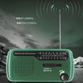 thumbnail image 2 of Radio solar con manivela Radio AM/FM con linterna LED para exteriores (verde), 2 of 7