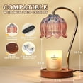 thumbnail image 7 of Funistree Candle Warmer Lamp with Timer, Dimmable Flower Wax Warmer Blue & Pink, Jar Candle Melter for Women Girl Daughter, Birthday House Warming Decor Gift, 7 of 7