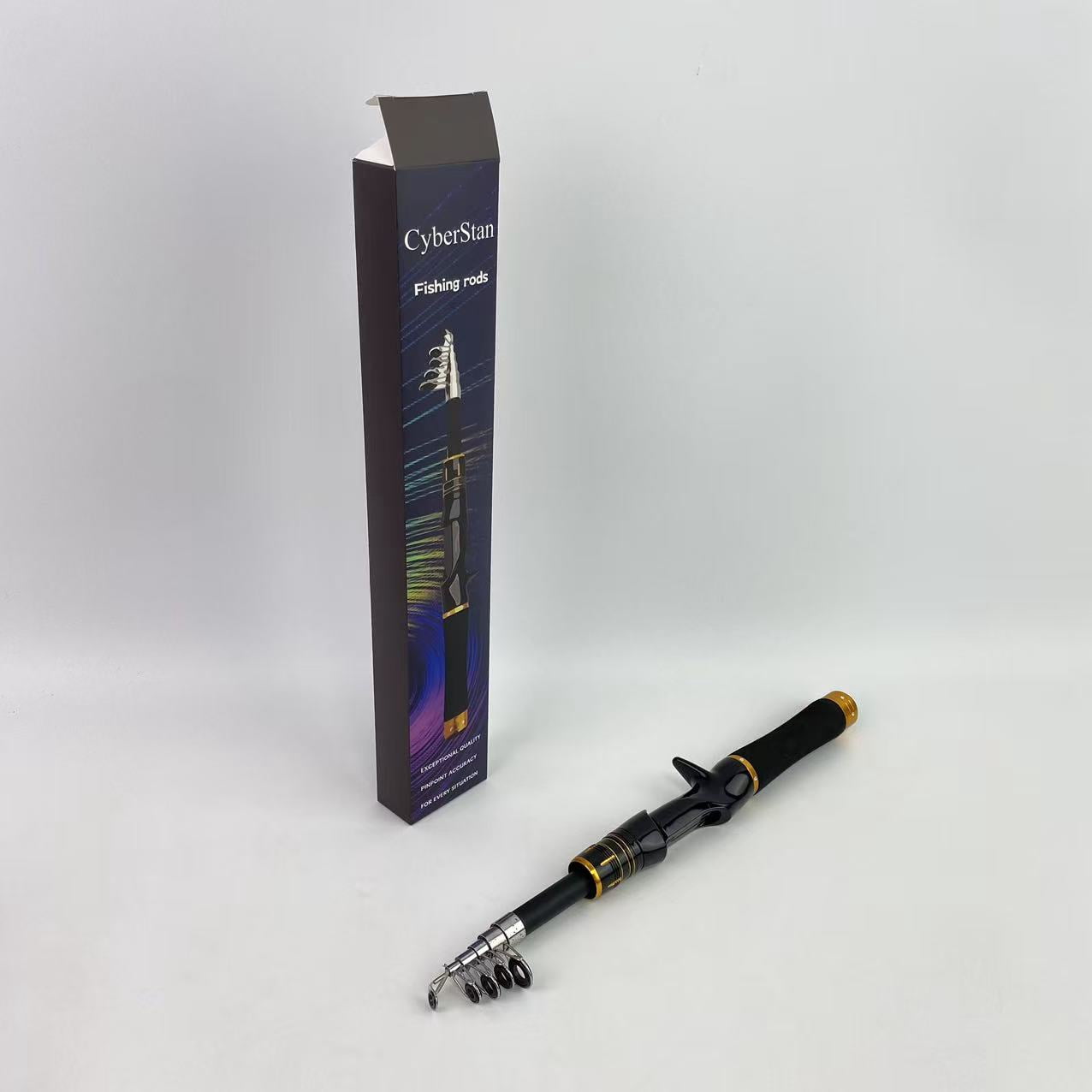 CyberStan Fishing rods,Fishing Pole Combo Set,2.1m/6.89ft  Carbon Fiber Telescopic Fishing Rods Sea Saltwater Freshwater Kit Fishing
