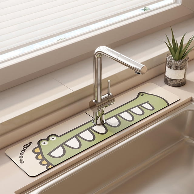Diatomaceous Earth Absorbent Mat For Kitchen Faucets Spatter-proof And Draining Mat For Sinks And Washbasins Absorbent Mat For Bathroom Countertops