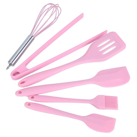 

Silicone Scraper High Temperature Resistant Cooking Utensil Pink For Kitchen Use For Frying Meat For Beating Eggs Home