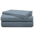thumbnail image 3 of Saturday Park Gingham 100% Organic Kids' Cotton Sheet Set, Full, 3 of 7
