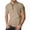 Khaki, variant on Afdoent Golf Shirts For Men Male Summer Fashion Solid Color Lapel Zipper Shirt Outdoor Casual Short Sleeve Shirt Fashion