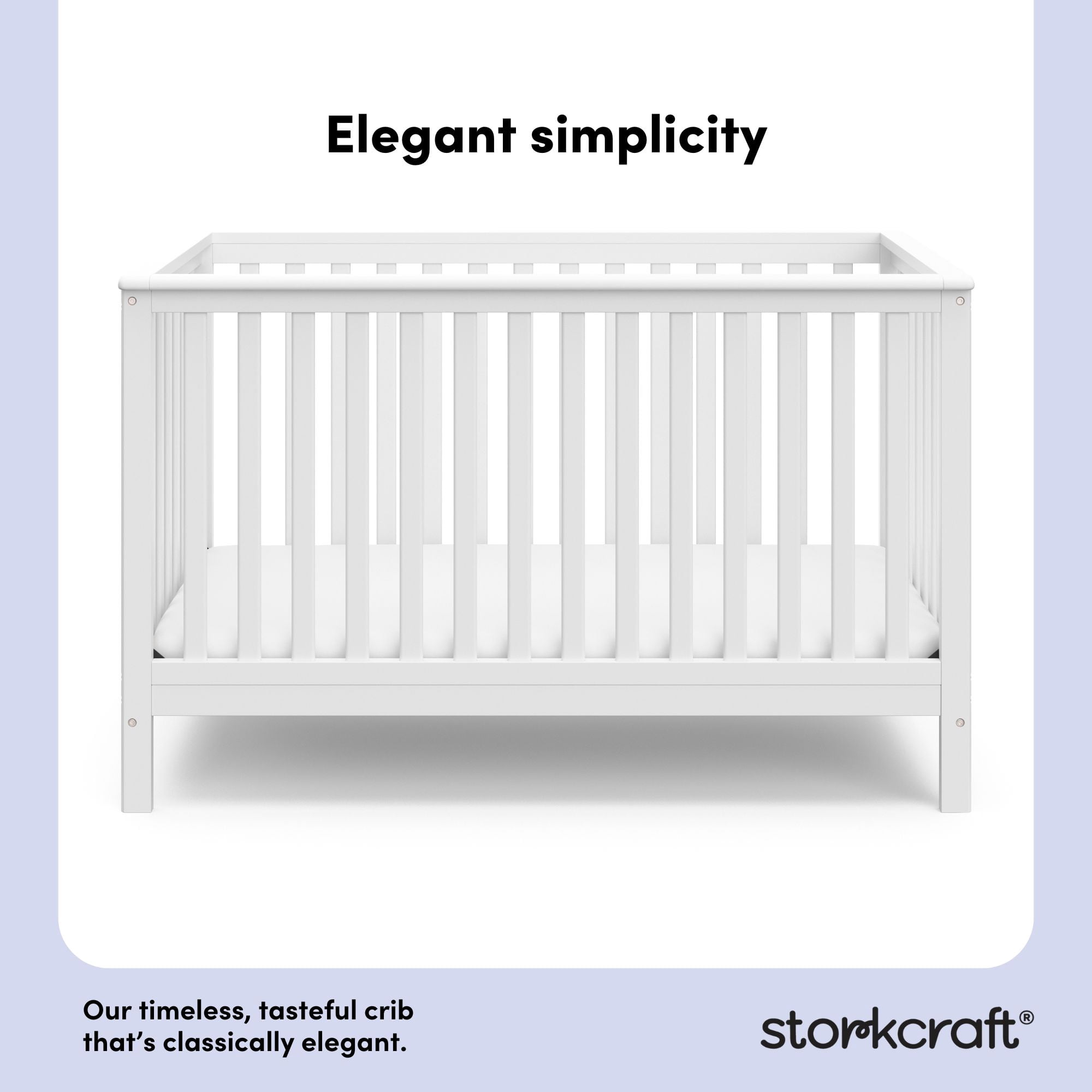 Storkcraft Hillcrest 4-in-1 Convertible Baby Crib, White