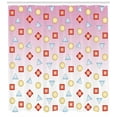 thumbnail image 3 of Modern Decor Shower Curtain, Abstract Geometric Fractal Figures with Squares Triangle and Circles Graphic Image, Fabric Bathroom Set with Hooks, 69W X 84L Inches Extra Long, Multi, by Ambesonne, 3 of 3
