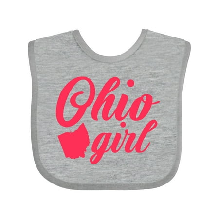 

Inktastic Ohio Girl Cursive Pink Gift Baby Girl Bib