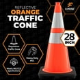 thumbnail image 5 of Xpose Safety 28 Inch Orange Traffic Cones with 6" & 4" Collar, Multipurpose PVC Plastic Safety Cone for Parking, Soccer, Caution, Kids and Construction (8 pack), 5 of 7