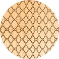 thumbnail image 1 of Ahgly Company Indoor Round Trellis Orange Contemporary Area Rugs, 6' Round, 1 of 4