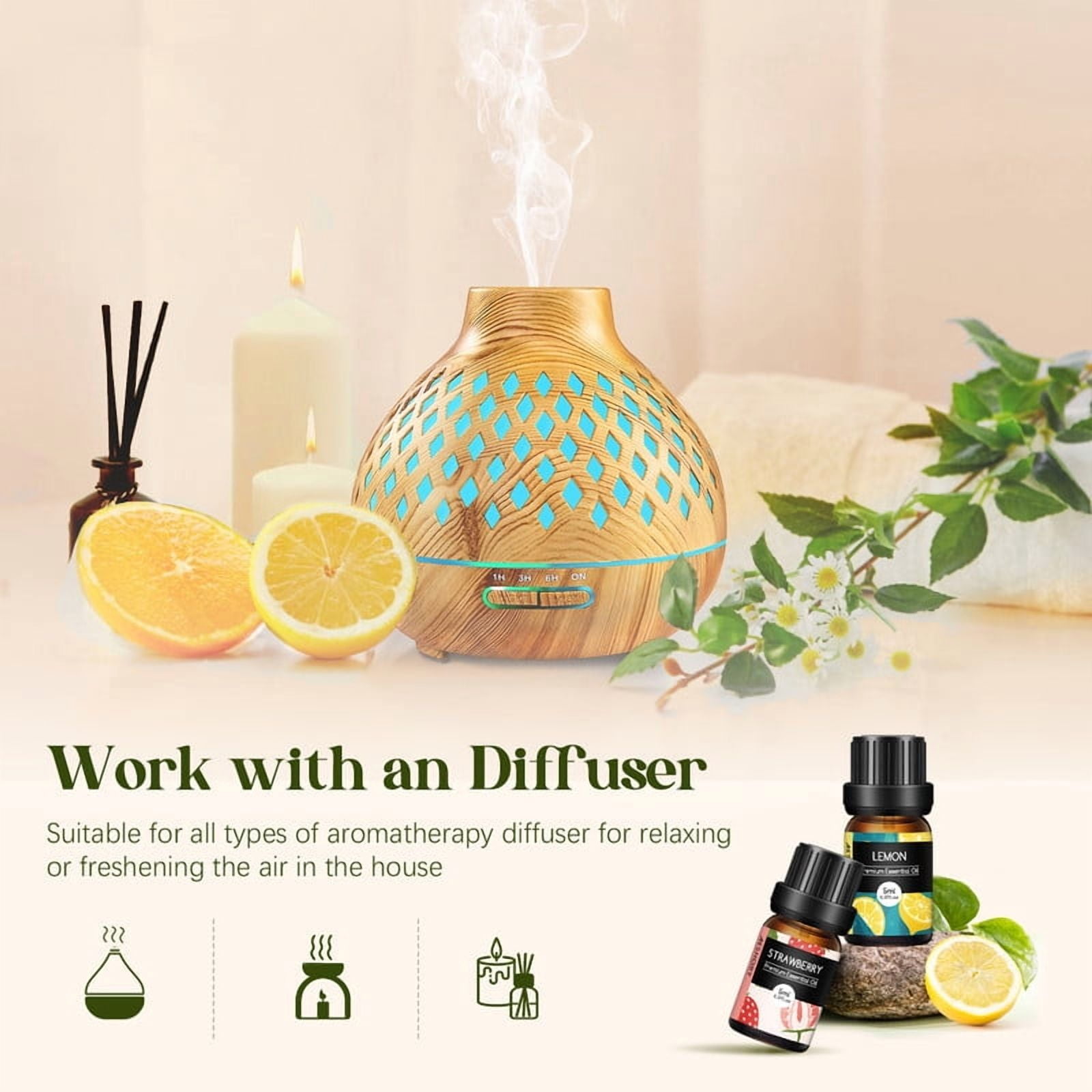 Aeshory 28-Pack Fruit Fragrance Oils Set - 5ml Aromatherapy Oils for Diffusers and Candle Making