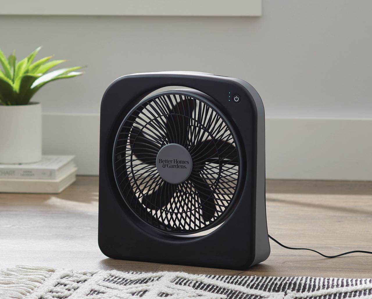 (2 pack) Better Homes & Gardens 9" Dual Power Portable Fan, Indoor/Outdoor Use, 3 Speeds, Adjustable Tilt Angle, Black