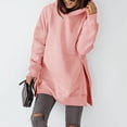 thumbnail image 1 of Sudadera Suelta con Capucha, Jersey con Capucha y Dobladillo Dividido, Jersey con Capucha y Dobladillo Dividido, Sudaderas con Capucha Informales para Mujer, Materiales ecológicos, 1 of 6