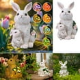 thumbnail image 2 of SLYNSHome Solar Garden Bunny Statues Outdoor Decor Easter Bunny Yard Decorations for Patio Rabbit Figurines with LED Light Birthday Gifts for Women Mom Grandma, 2 of 9