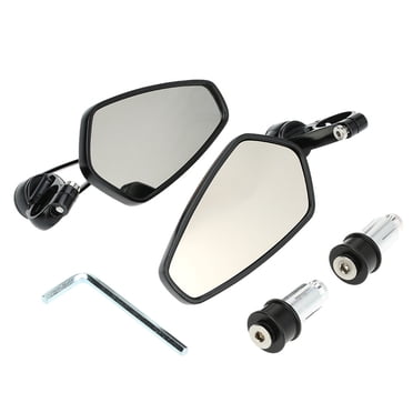 Universal 7/8" Chrome Handlebar End Mirrors For Motorcycles | SOKO | Pair