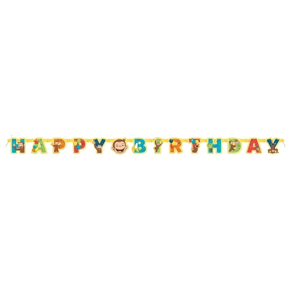 Curious George Assorted Colors Party Banner, 78" x 5"
