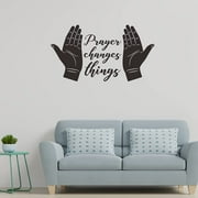 Prayer Changes Things Wall Decal – Inspirational Christian Quote Vinyl Sticker for Home Decor