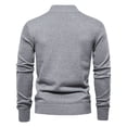 thumbnail image 5 of BXINGOHAI Men's Round Neck Pullover Long Sleeved Loose Base Shirt Top Sweater button up Sweater Gray,XXL, 5 of 5