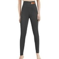 thumbnail image 3 of Elegant Choise Fleece Lined Leggings for Women Tummy High Waist Tights, Gray, S, 3 of 11