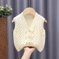 thumbnail image 3 of fatyb Toddler Baby Sweater Vest Sleeveless Button down V Neck School Uniform Cardigan for Boys Girls, 3 of 7