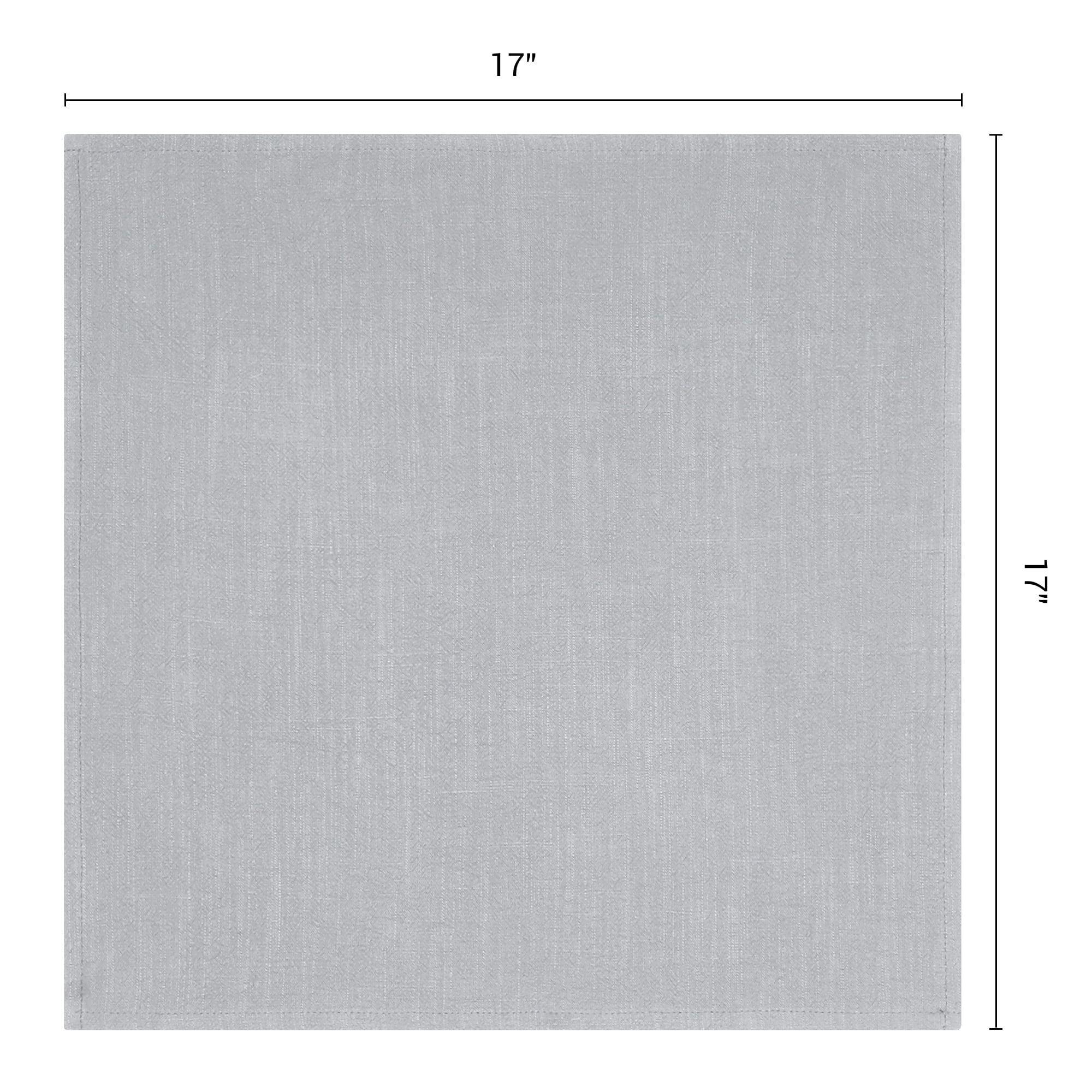 Unique Bargains 6Pcs Cotton Washable Cloth Napkins Gray 16x16inch