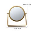 thumbnail image 2 of COMPUKAS Miroir de Coiffeuse Forme Ronde en Métal pour Femmes dans la Chambre 1 Pcs, 2 of 8
