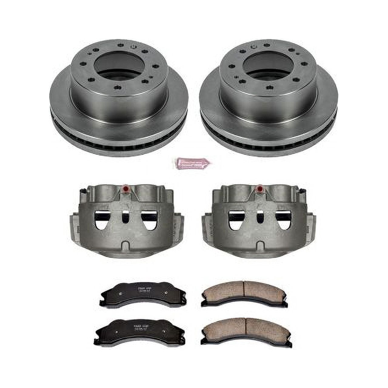 PowerStop Front Stock Replacement Brake Pad and Rotor Kit with Calipers Fits: CHEVROLET GMC Select Models KCOE5559