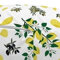 thumbnail image 2 of Botanical Pouf Cover with Zipper, Composition of Olives and Lemons on Trees Organic Life, Soft Decorative Fabric Unstuffed Case, 30" W X 17.3" L, Pastel Yellow Green, by Ambesonne, 2 of 3
