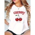 thumbnail image 1 of Women's Casual Round Neck Short Sleeve T-Shirt, Comfortable Polyester Spandex Blend, Geometric Pattern, Machine Washable - Spring/Summer Fashion, 1 of 7