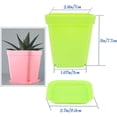 thumbnail image 2 of 8 Pack 3 Inch Plastic Plant Pots, Happon Seedling Nursery Pots, Succulent Planter Container for Garden Room Office Balcony Decor, Random Colors, 2 of 7