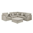 thumbnail image 4 of Amira Beige Fabric Reversible Sectional Sofa with USB Console and Ottoman, 4 of 5