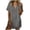 *1-Dark Gray, variant on VBVC Women's Cotton-Linen Lapel Dress,Ladies Long Sleeve Drawstring Shirt Dress,Breathable Button Down Sundress For Women,Pink,S-2XL