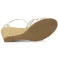 thumbnail image 5 of BLISSFUL STEP Women's Floral Mesh Lace Wedges Sandals, 5 of 5
