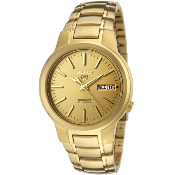 Seiko Men's 5 Automatic SNKA10K Gold Stainless-Steel Japanese Dress Watch
