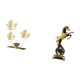 thumbnail image 5 of Figura decorativa de metal con flores y hojas, adorno de escritorio, estatua de caballo de resina de hierro con base pesada para oficina, hogar, tiend, 5 of 8
