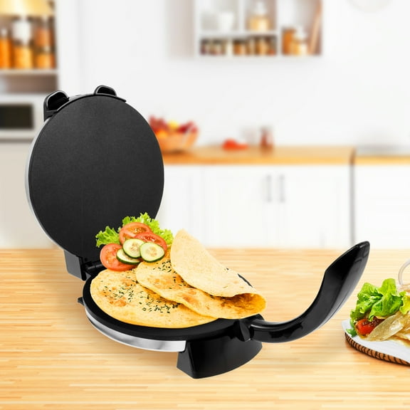 Roti Maker with Removable Handle Electric Tortilla Press Nonstick Tortilla Maker Compact Chapati Maker Machine Multifunctional Tortilla Maker Machine for Making Tortillas