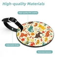 thumbnail image 4 of 2Pcs Leather Round Butterfly Cruise Luggage Tag with Privacy Cover and Name ID Tag - Suitable for Travel Handbags Backpacks School Bags Luggage Tags, 4 of 7