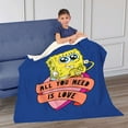 thumbnail image 2 of Nickelodeon Spongebob Hearty Sponge Kids Silk Touch Sherpa Throw Blanket, 2 of 5