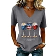 thumbnail image 2 of Womens Shirts Summer 250Th Anniversary Usa for Women 1776 2026 Patriotic American Flag V Neck T July 4Th Graphic Tee 250 Anniversary Usa Shirt Women Gray XL, 2 of 5