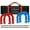 Red & Blue 24", variant on Horseshoes Outside Set-Portable Outdoor Horseshoe Set Includes 4 Professional Solid Horseshoes with Solid Stakes & Carrying Bag, for Backyard and Beach