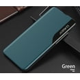 thumbnail image 2 of Luxury Flip Case for Samsung Galaxy A22 4G (Not 5G), Premium PU Leather Smart Sleep/Wake Up Function Smart View Window Business Phone Case for Samsung Galaxy A22 4G BX Green, 2 of 9