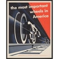 thumbnail image 2 of Joseph Binder 15x18 Gold Ornate Wood Frame and Double Matted Museum Art Print Titled - The Most Important Wheels in America (1952), 2 of 4